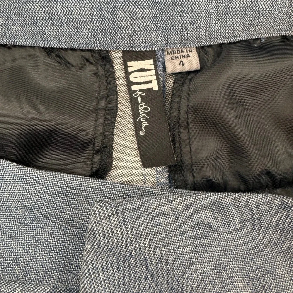 Kut from the‎ Kloth Dress Pants Womens 4 Gray SB10302 Straight Leg Mid Rise Work